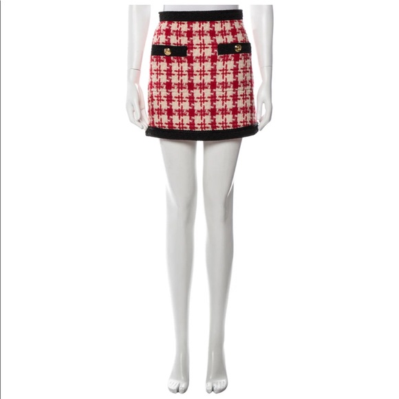 AUTHENTIC GUCCI Houndstooth mini skirt - Picture 6 of 7